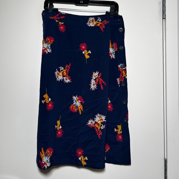Madewell Silk Midi Skirt - size 6, NWT - Picture 3 of 7